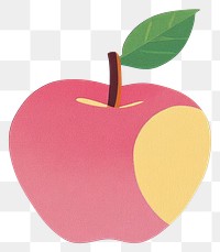 PNG Papercut apple background fruit illustration.