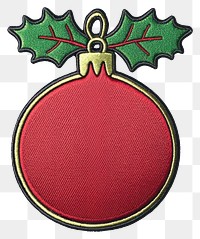 PNG Christmas patch green red accessories.