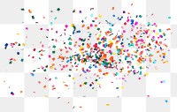 PNG Colorful confetti paper background colors celebration.