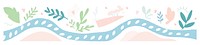 PNG Memphis ribbon beach garland illustration painting nature.