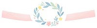 PNG Memphis ribbon home garland illustration flower floral.