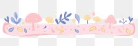 PNG Memphis ribbon mushroom garland illustration colors decorative.