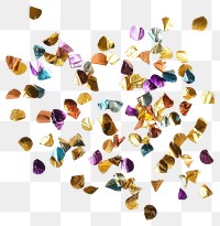 PNG Colorful foil confetti accessories celebration decoration.