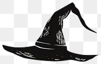 PNG Witch hat silhouette black illustration halloween.