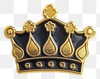 PNG Crown pin badge symbol gold accessories.