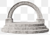 PNG Stone arch 3d podium architectural architecture archaeology.