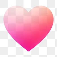 PNG Blurred gradient illustration heart symbol pink valentine.