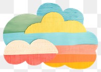 PNG A cloud illustration painting colorful.