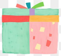 PNG Gift box illustration colorful art.