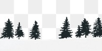 PNG Pine trees snow landscape minimalist winter art.