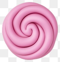 PNG Soft pink Swirl confectionery spiral sweets.