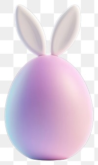 PNG 3d easter egg pastel colors bunny.