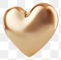 PNG 3d gold heart symbol accessories minimalist.