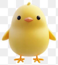 PNG Happy chubby yellow chick illustration cartoon animal.