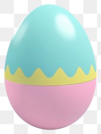 PNG Soft turquoise and soft pink yellow egg illustration vibrant easter.