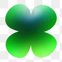 PNG Blurred gradient clover leaf green illustration minimalist.