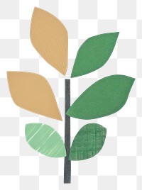 PNG Green plant illustration collage paper.