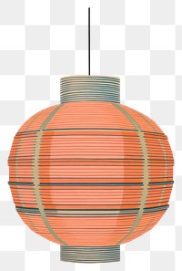 PNG Red-gold chinese lantern traditional round illustration.