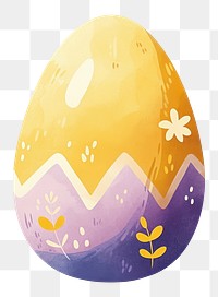 PNG Cute egg illustration pattern yellow.