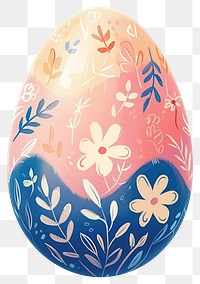 PNG Cute egg easter pastel colors.