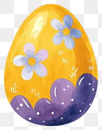 PNG Cute egg illustration yellow easter.