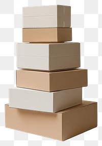 PNG Cardboard boxes arrangement packaging materials.