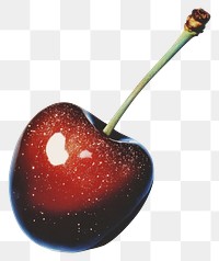 PNG Photography glitter cherry isolated fruit minimalist.