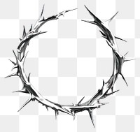 PNG Crown of thorns metallic symbol sharp.