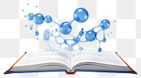 PNG Chemistry tube book blue open.