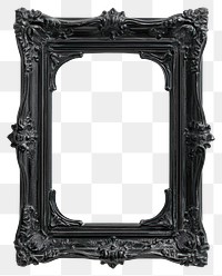 PNG Black square vintage picture frame decorative furniture elegant.