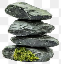 PNG Stacked Basalt Rocks with moss rock natural symbol.