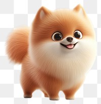 PNG Dog pomeranian cartoon pet.