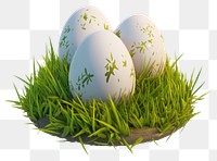 PNG Easter eggs on green grass easter easter egg decorative.