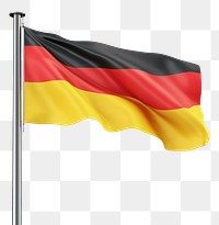 PNG Waving Germany flag on a flagpole germany waving germany flag.