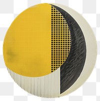 PNG Moon retro paper collage design yellow black.