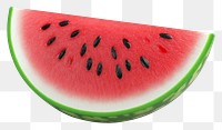 PNG 3d coquette watermelon illustration fruit slice.