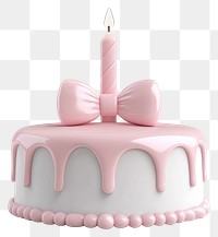 PNG 3d coquette birthday cake candle illustration dessert.