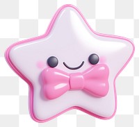 PNG 3d coquette star illustration pink cute.