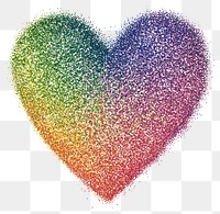 PNG Pointillism heart rainbow illustration pointillism expression.