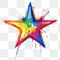 PNG Spray paint star illustration art expressive.