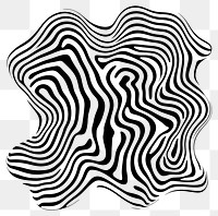 PNG Memphis shape flat line illusion art pattern black.