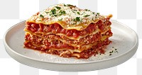 PNG A plate of classic lasagna pasta food tomato.