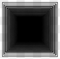 PNG Square flat line illusion black white art.