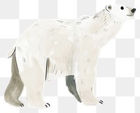 PNG Cute polar bear illustration wildlife animal art.