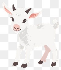 PNG Illustration baby white goat animal background cartoon.