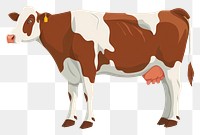 PNG Illustration brown cow animal farm art.