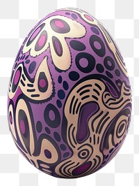 PNG 3d illustration easter egg pattern purple purple patterns.