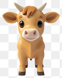 PNG Baby cute cow illustration cartoon animal.