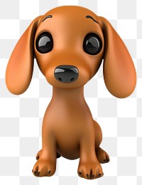 PNG Illustration dachshund character cartoon.