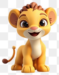 PNG Baby Lion illustration character cartoon.